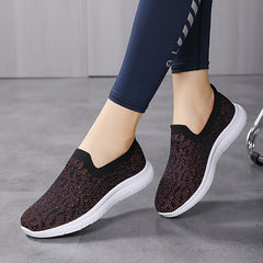 Women's Lightweight Slip-on Sports Sneakers, Breathable Walking Shoes