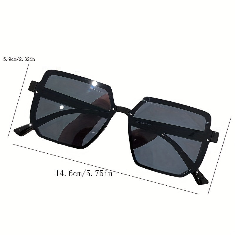 Large Square Sunglasses Retro UV400 Sun Shades For Driving Beach Travel