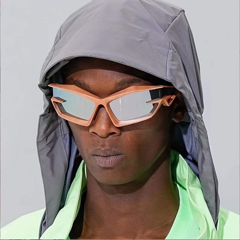 Futuristic Sense Tech Sunglasses Y2K Street Shot Catwalk Opposite Sex