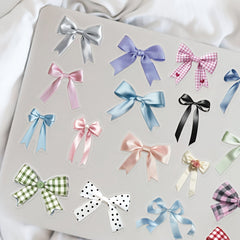 50pcs Colorful Bow Stickers Vinyl Decals Scrapbooking Laptops Water Bottles More