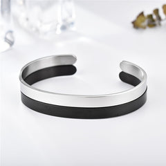 European American Stainless Steel Open Glossy Bracelet C-Shaped Sexy Bracelet