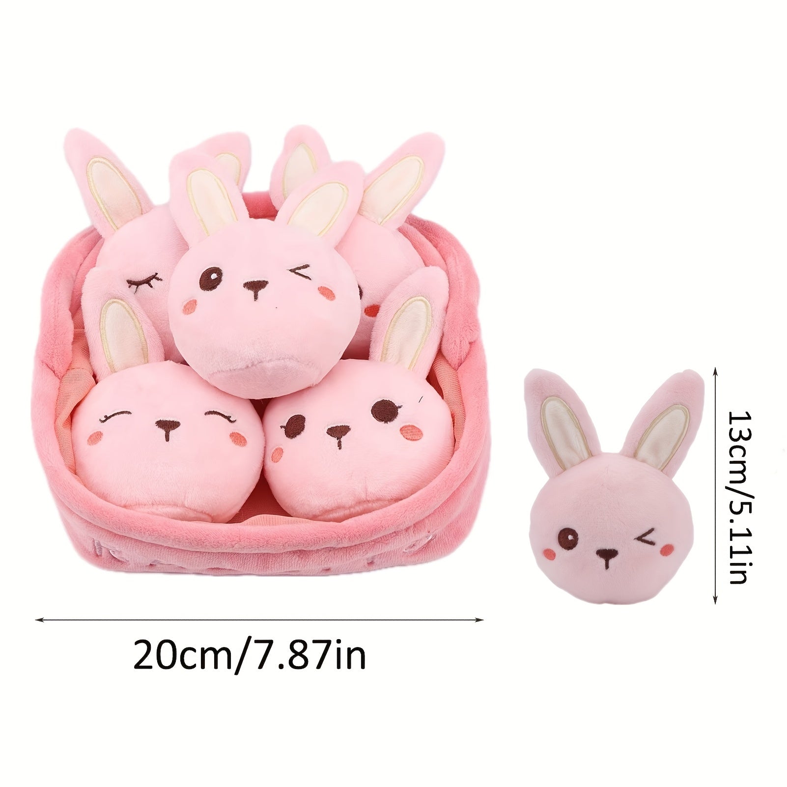 Molutian Plush Animal Basket Soft Stuffed Toys Incl...