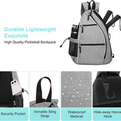 Large Waterproof Pickleball Shoulder Bag for Organization and Protection