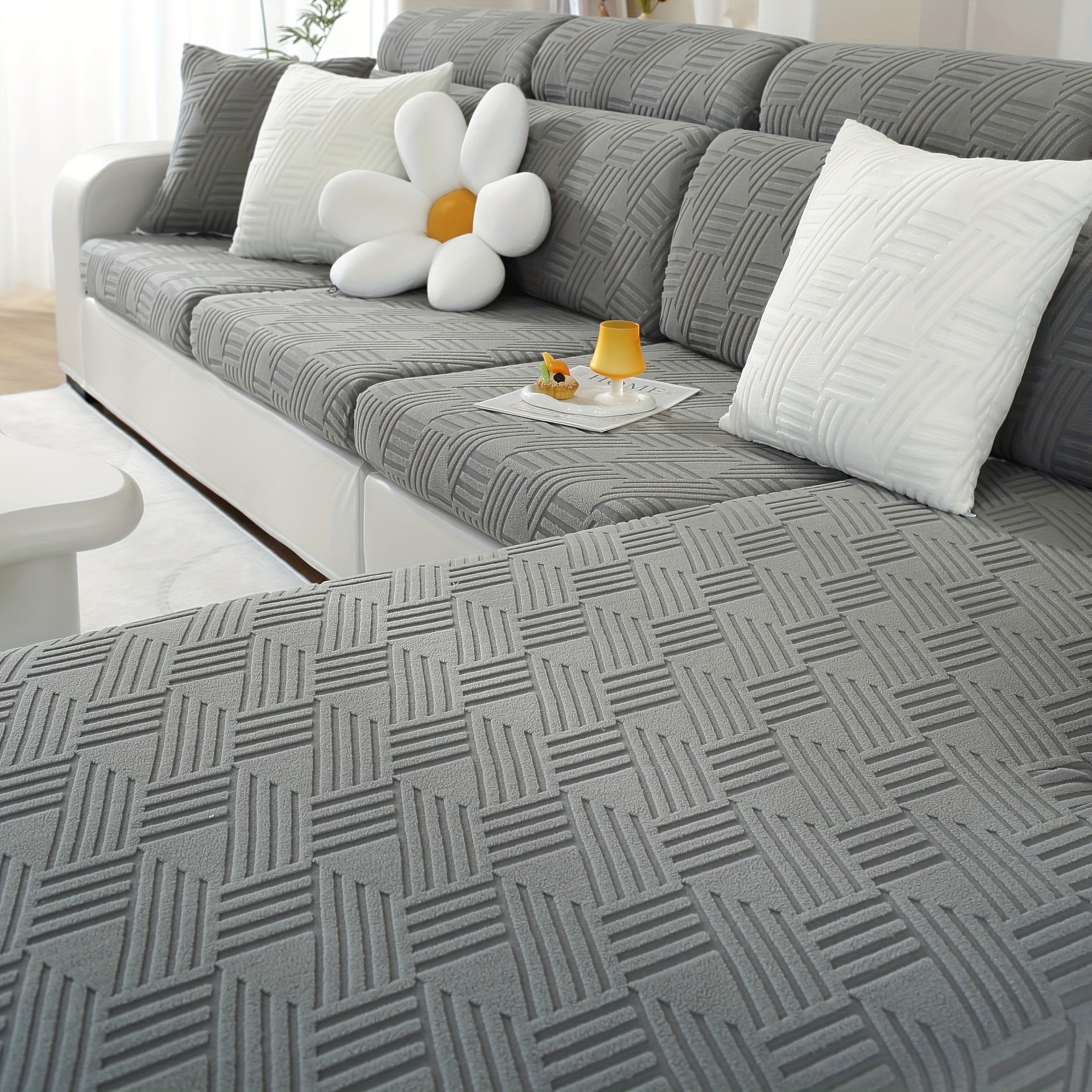 Polar Fleece Sofa Slipcover Non Slip Furniture Protector