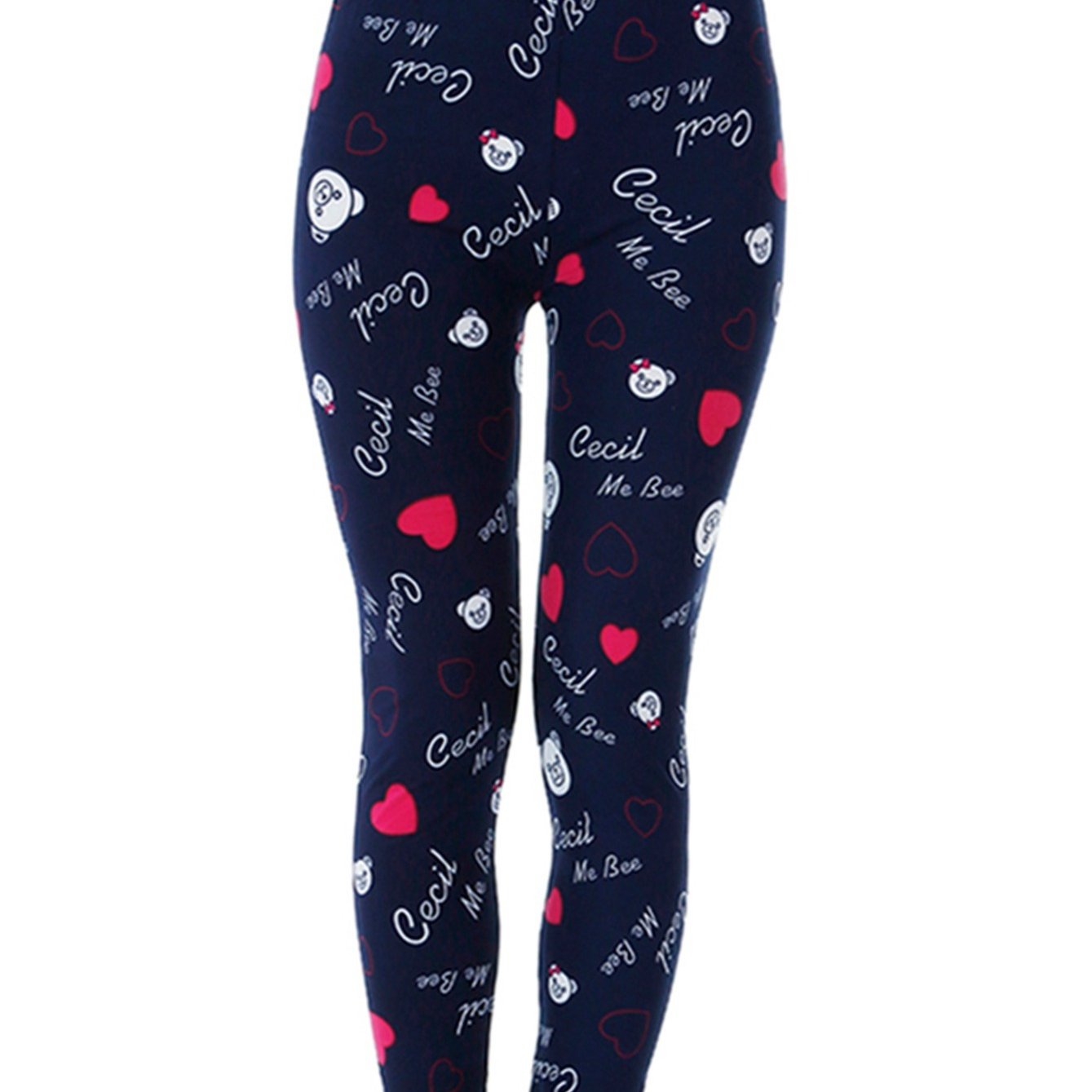 Women's Heart Bear Print Casual Pants