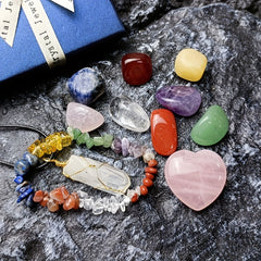 Chakra Crystal Healing Chip Gemstone Bracelet Necklace