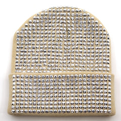 Rhinestone Knitted Hat Elastic Beanie Cap Women Hair Accessories