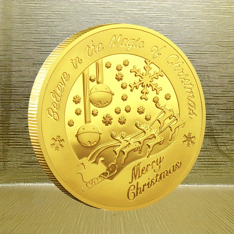 1pc Christmas Coin Thanksgiving Party Favors Badges