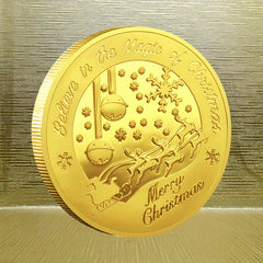 1pc Christmas Coin Thanksgiving Party Favors Badges