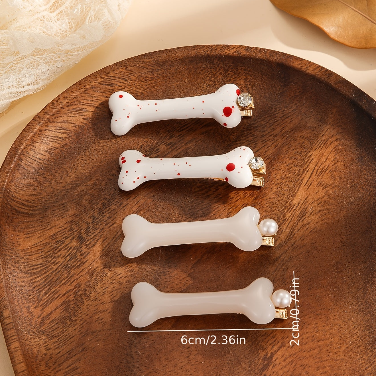 Halloween Dog Bone Hair Clips for Women Girls