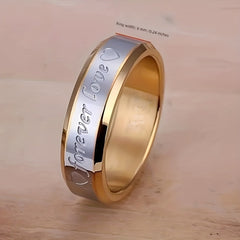 Forever Love Stainless Steel Ring Men's Couples Ring Wedding Ring
