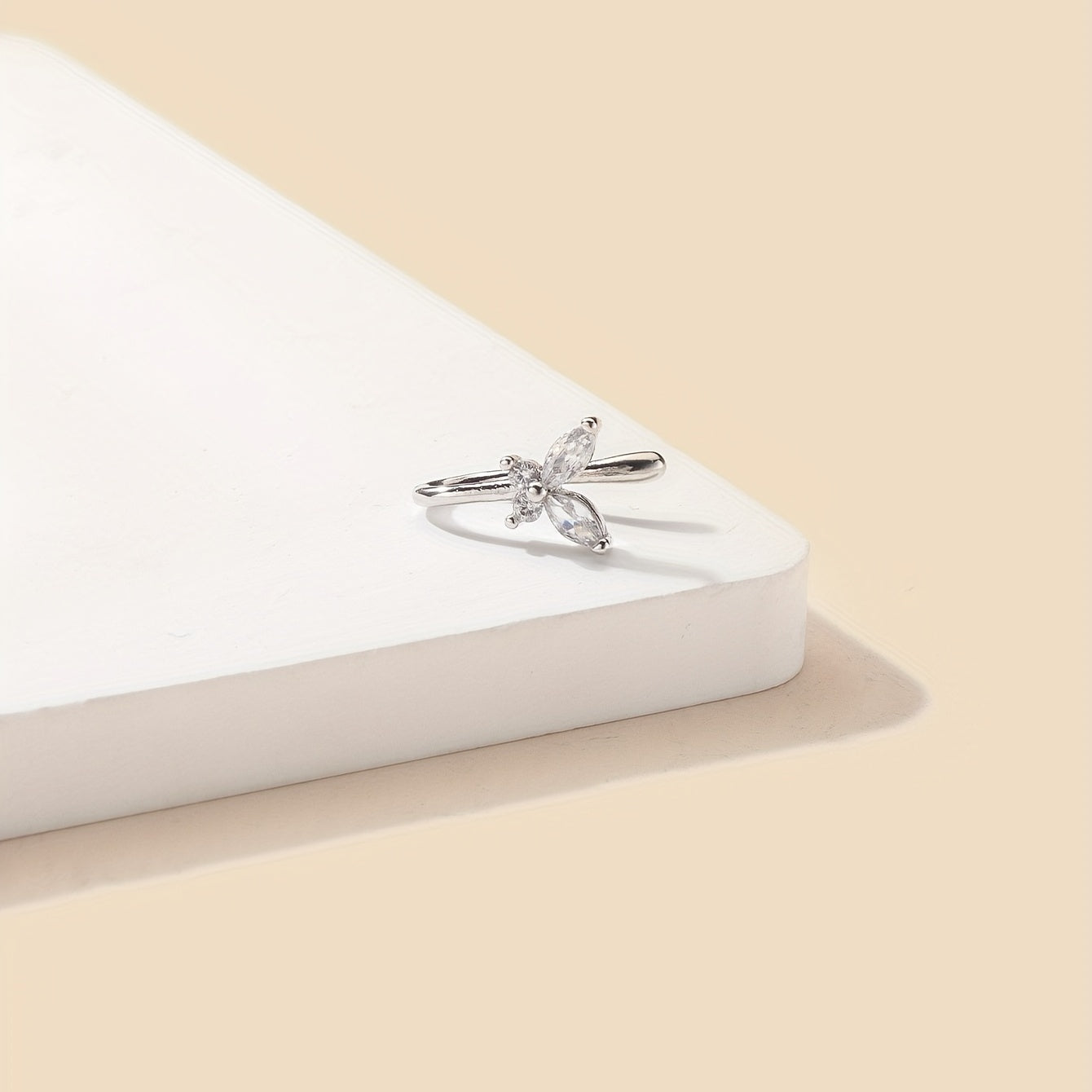 Butterfly Copper Nose Clip Zircon Non-Piercing Nose Jewelry