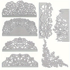 7pcs Lace Flower Edge Border Metal Dies For Card Making Wedding Scrapbook