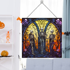 Halloween Square Acrylic Window Hanging