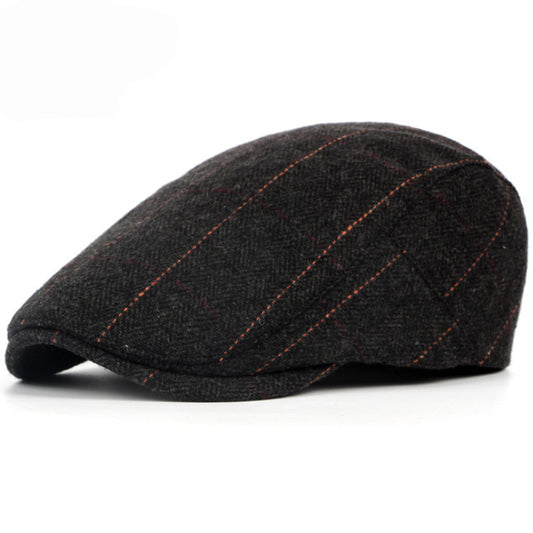 Men's Plaid Peaked Cap