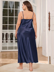  Luxe Satin Cowl Neck Cami Maxi Nightgown