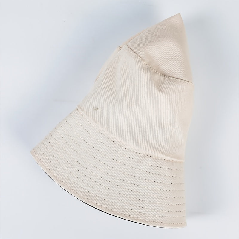 Casual Bucket Hat Solid Sunscreen Summer Sun Hat Women Cap
