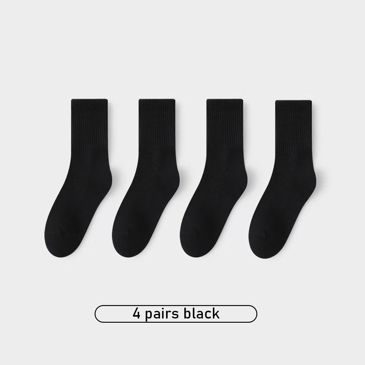 4 Pairs Classic Socks Casual & Comfy Solid Women's Stockings