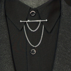 Chain Tassel Collar Suit Buckle Collar Clip Collar Pin Men's Jewelry