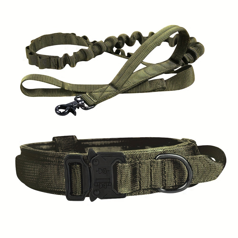 Military Tactical Dog Collar & Leash Set for All Breeds