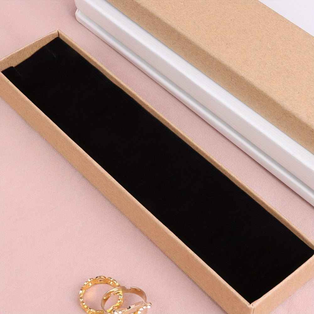 Natural Velvet Jewelry Storage Box for Necklace Bracelet Pendant with Soft Foam