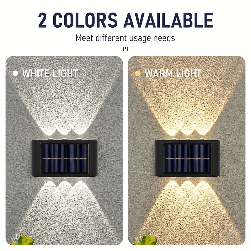 2pcs Solar Up & Down Wall Lights - Brighten Your Outdoor Space