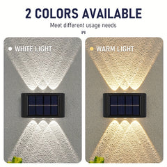 2pcs Solar Up & Down Wall Lights - Brighten Your Outdoor Space