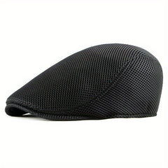 Men's Breathable Mesh Newsboy Cap for Driving