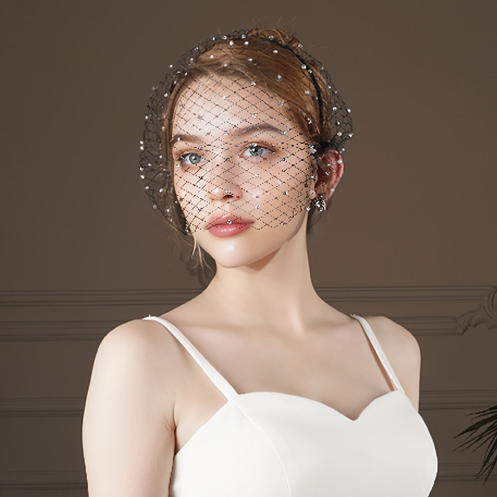Wedding Face Veil Hairband Bride Headpiece Dramatic Effect Formal Events