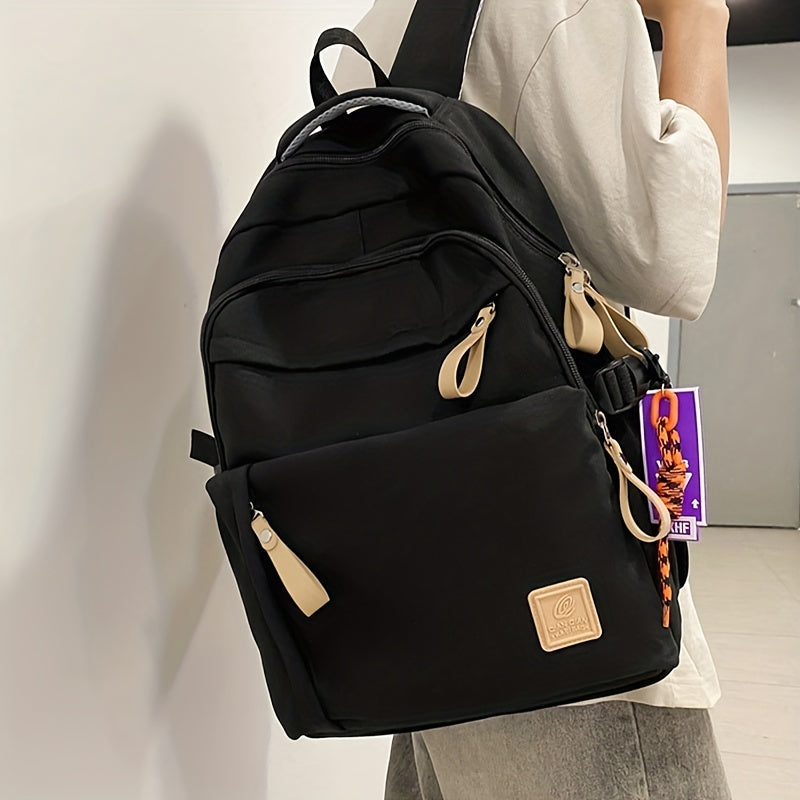 Preppy Style Laptop Backpack for Teenagers
