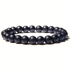 Natural Rose Quartz Beaded Bracelet - Fashionable Unisex Style