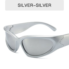 Y2K Punk Sports Sunglasses Wrap Around Sunshade Women Eyeglasses