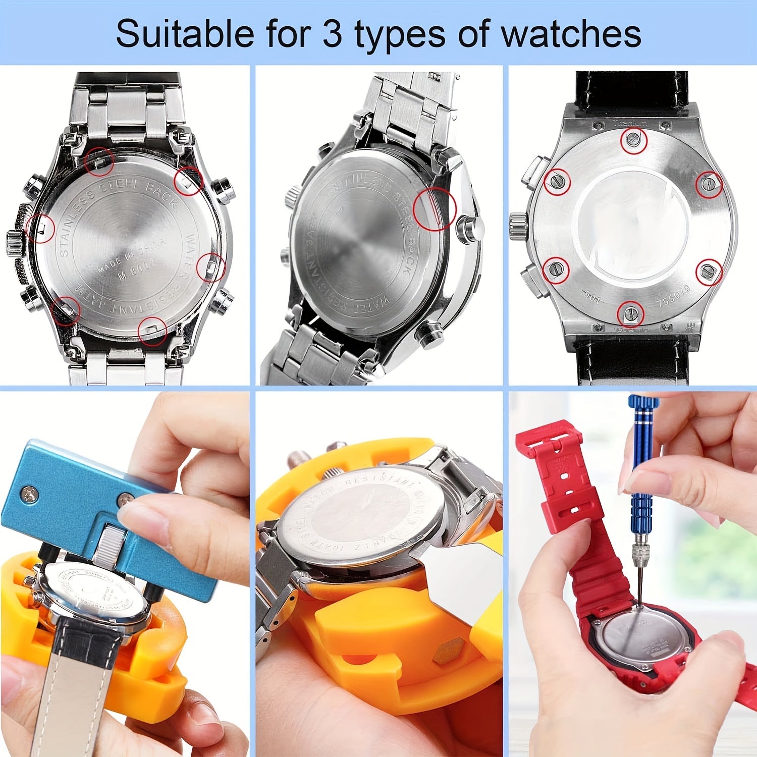 67pcs Watch Repair Kit Watch Link Removal & Resizing Opener Screwdriver Set