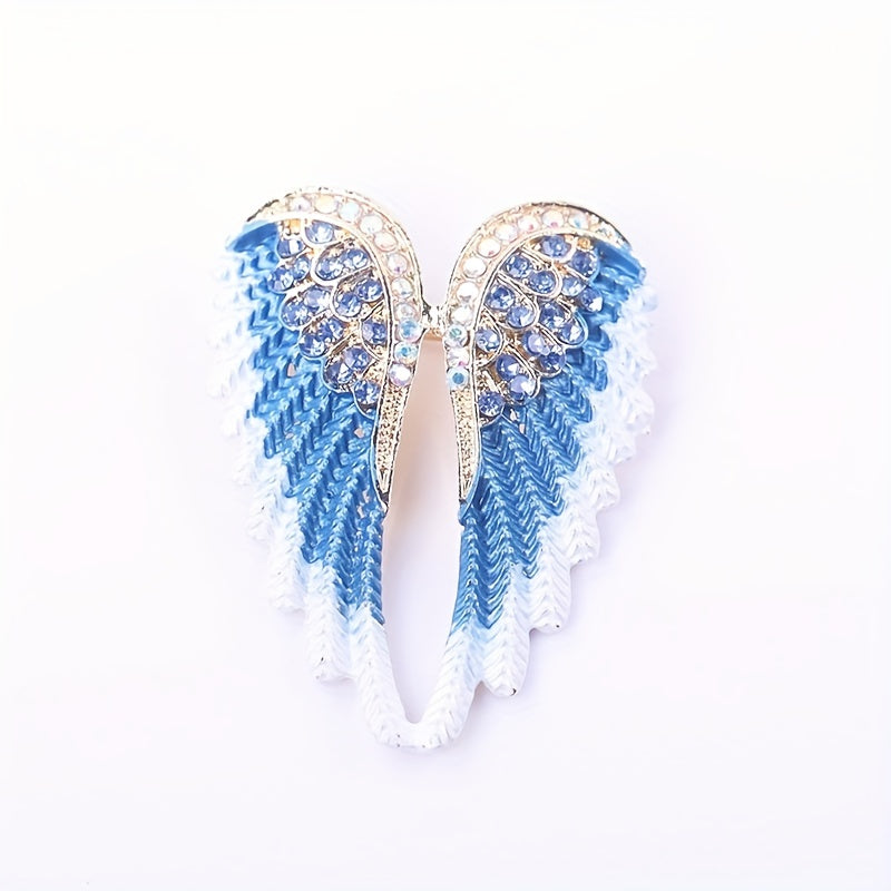 Angel Wings Brooch Feather Corsage Rhinestone Jewelry Clothing Accessories Pin