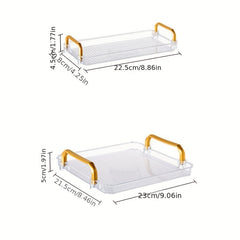 Acrylic Tray Plastic Rectangular Fruit Tea Tray Draining Sto