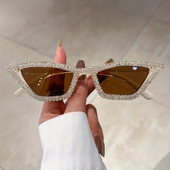 Rhinestone Cat Eye Sunglasses UV400