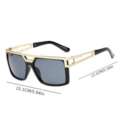 Metal Square Frame Men Sunglasses UV Protection Summer Sunglasses