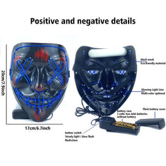 Ghost Luminous Face Mask for Halloween Party