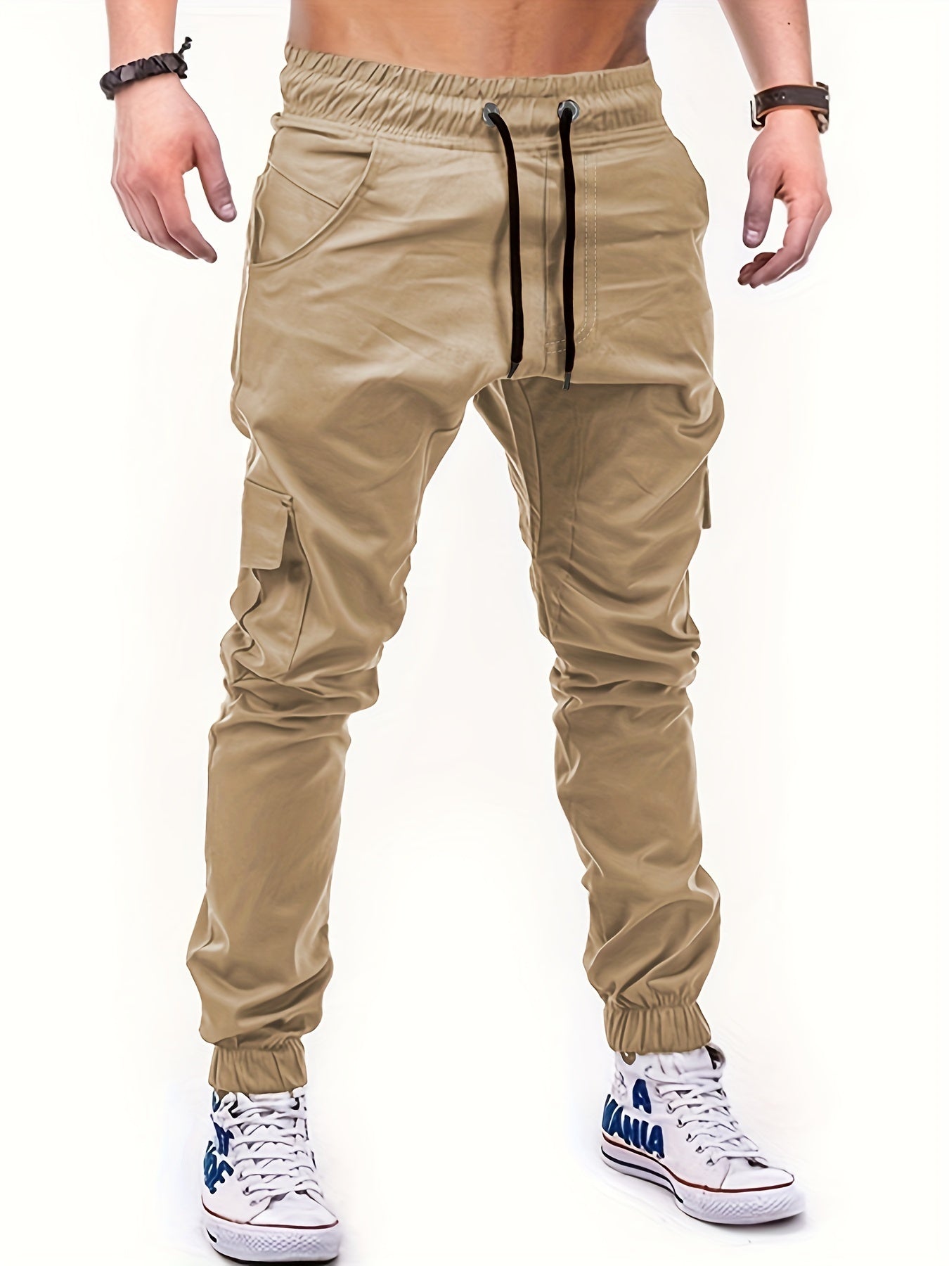 Men's Drawstring Cargo Jogger Pants