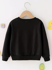 Boys 'King' Print Round Neck Sweatshirt for Spring/Autumn