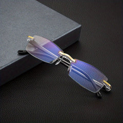 Rimless Anti Blue Light Reading Glasses - High Definition - Women Men