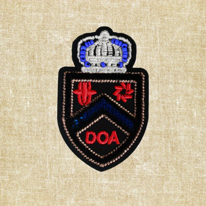 Dark Horseshoe Iron-on Embroidery Patch for Men
