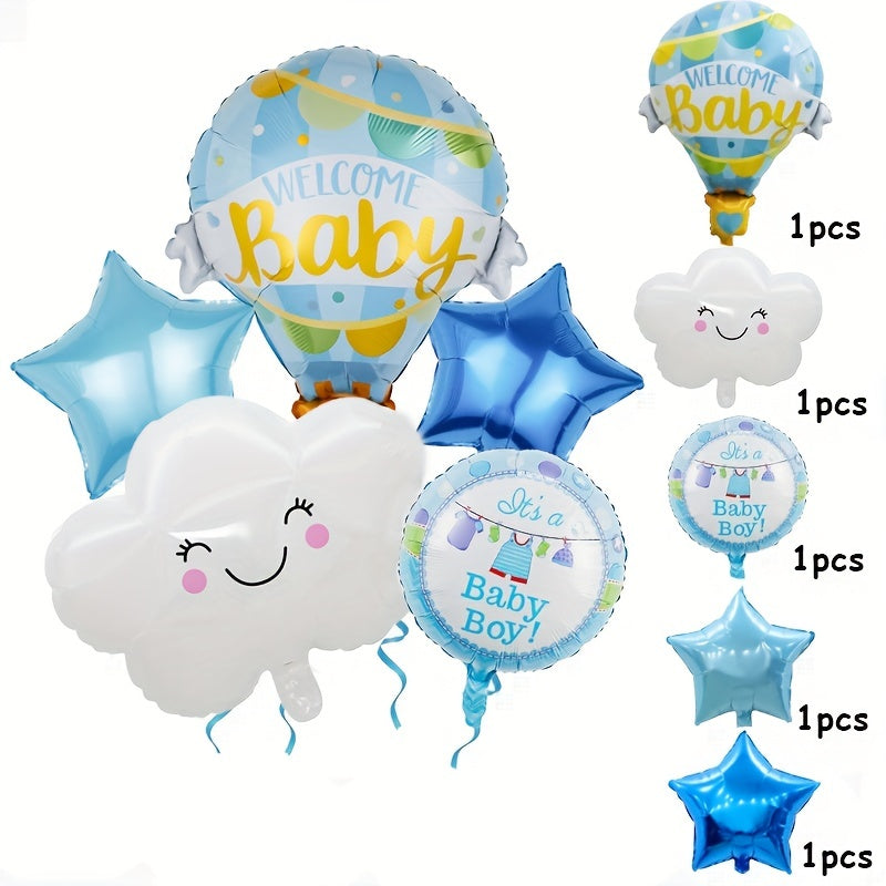 5pcs Baby Birthday Balloon Sets for Year Arrangement Party