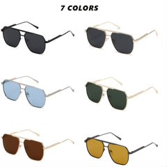 Polarized Square Sunglasses UV400 Men Women Metal Outdoor Eyewear