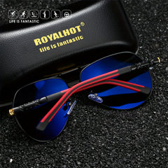 RoyalHot Mixed PC Polarized Alloy Oval Classic Frame Sunglasses