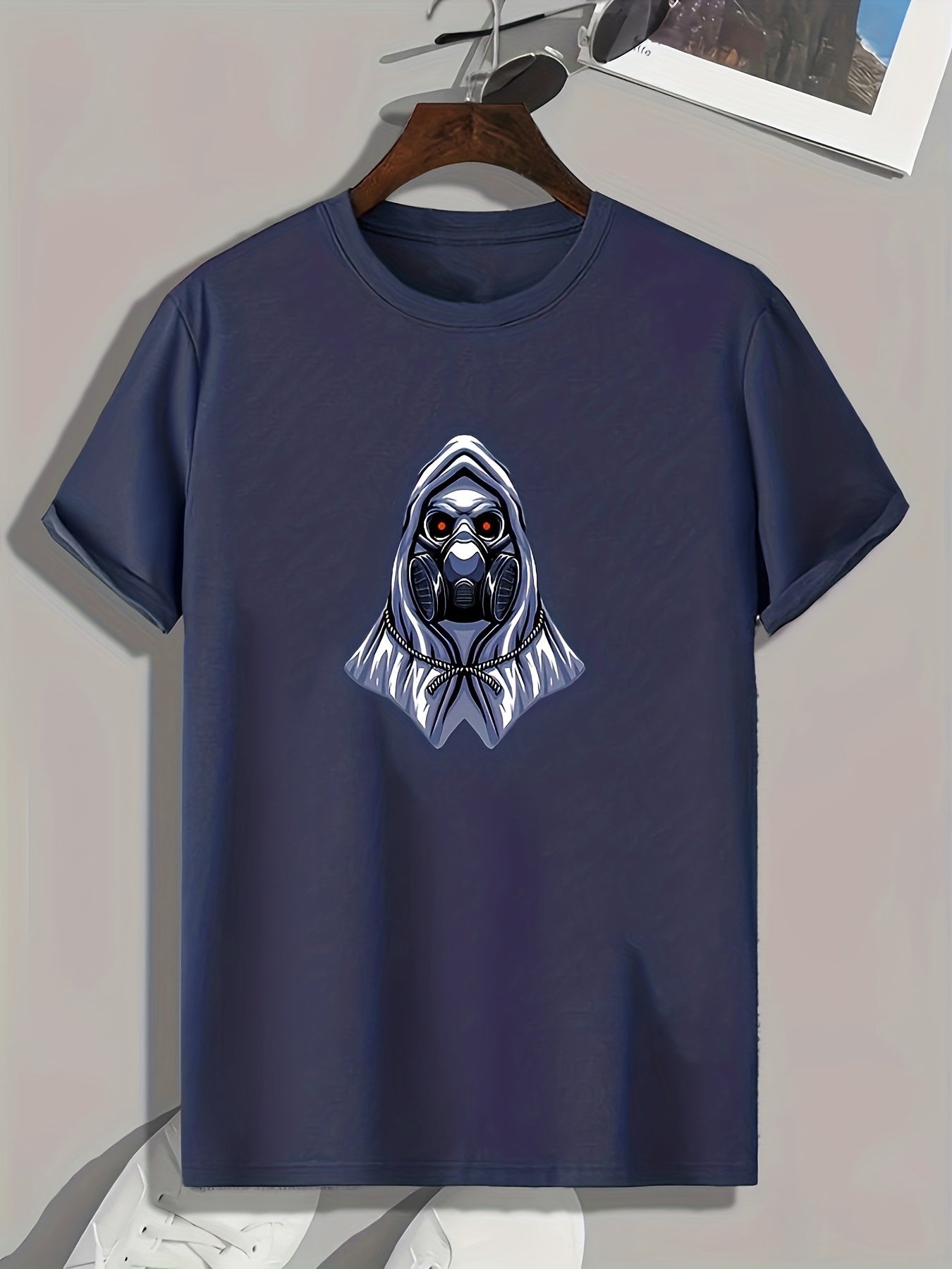 Skull Pattern Men's Graphic T-shirt for Summer