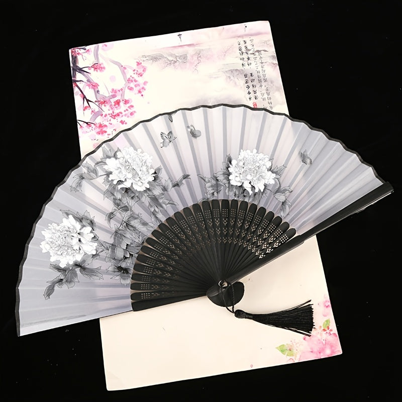 Silk Fan Chinese Folding Home Decoration Art Craft Gift Dancing Hand Fan