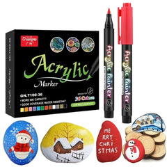 Acrylic Paint Pens Brush Marker Pen - DIY Art Making Supplies