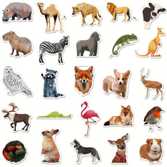 50pcs Animal Documentary Vinyl Waterproof Stickers for Adults
