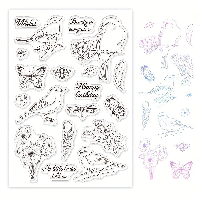 Silicone Clear Stamps for DIY Scrapbooking Cards Making